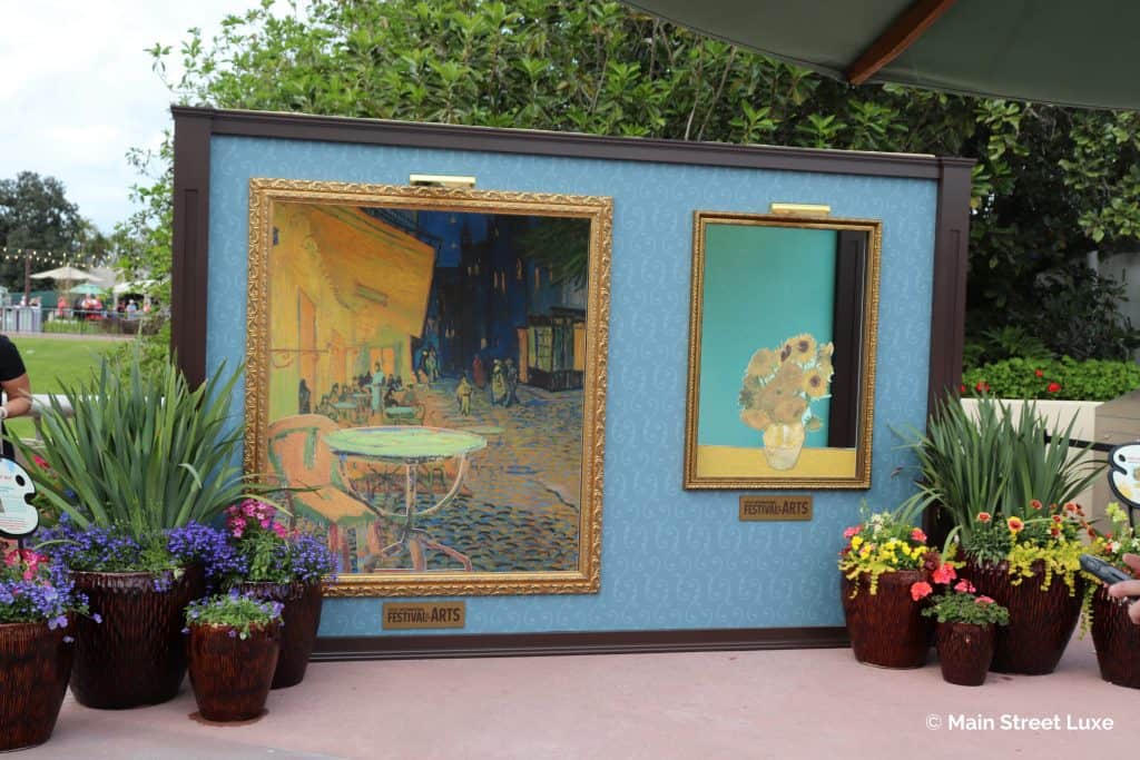 2020 EPCOT Festival of the Arts Photo Ops Sunflowers Vincent Van Gogh 4
