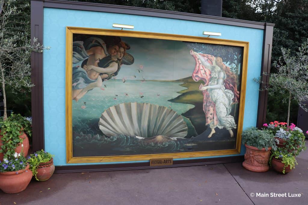2020 EPCOT Festival of the Arts Photo Ops The Birth of Venus 2