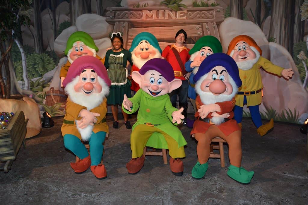Walt Disney World Mickey's Not So Scary Halloween Party Seven Dwarves Character Greeting